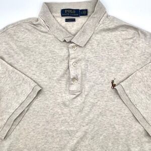 Polo Ralph Lauren Classic Fit Polo Shirt Mens Large Short Sleeve Beige 0415‎